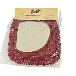 Vintage Needlecrafter Potholder Ruffled Trim Decorative Kitchen‎ NIP Grandmacore